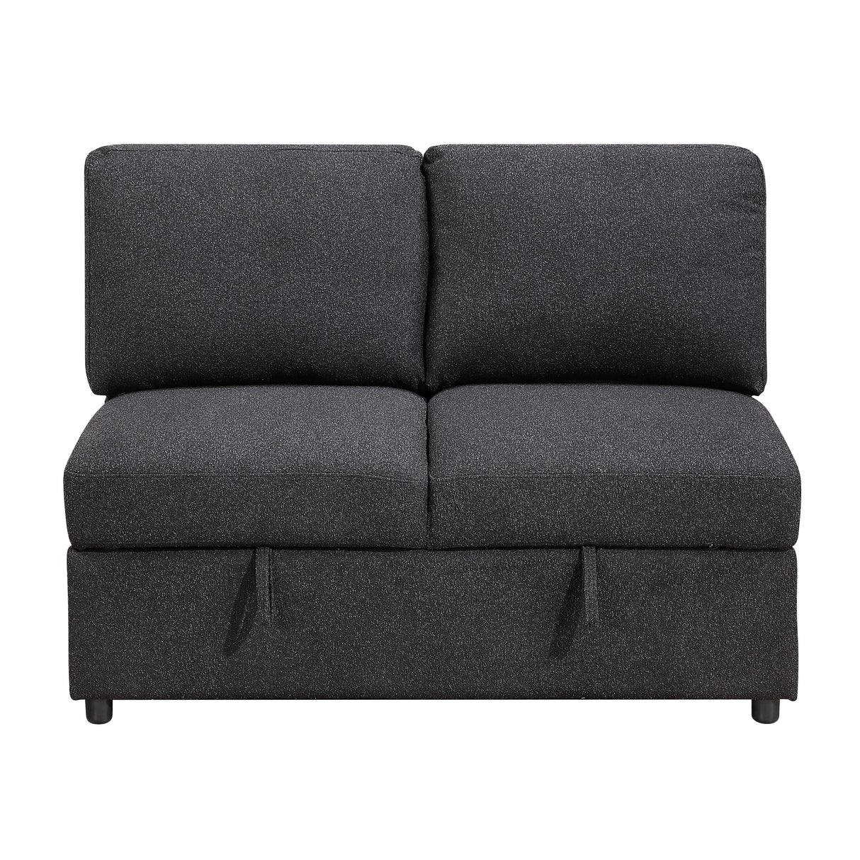 9630BK*42LRC (4)SECTIONAL WITH RIGHT CHAISE, PULL-OUT BED, HIDDEN STORAGES AND SHELVES, CHARGING PORTS from Homelegance - Luna Furniture
