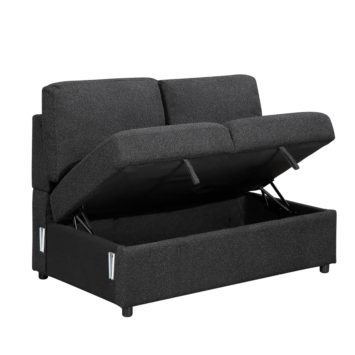 9630BK*3LC2R (3)SECTIONAL WITH LEFT CHAISE, PULL-OUT BED, HIDDEN STORAGES AND SHELVES, CHARGING PORTS from Homelegance - Luna Furniture