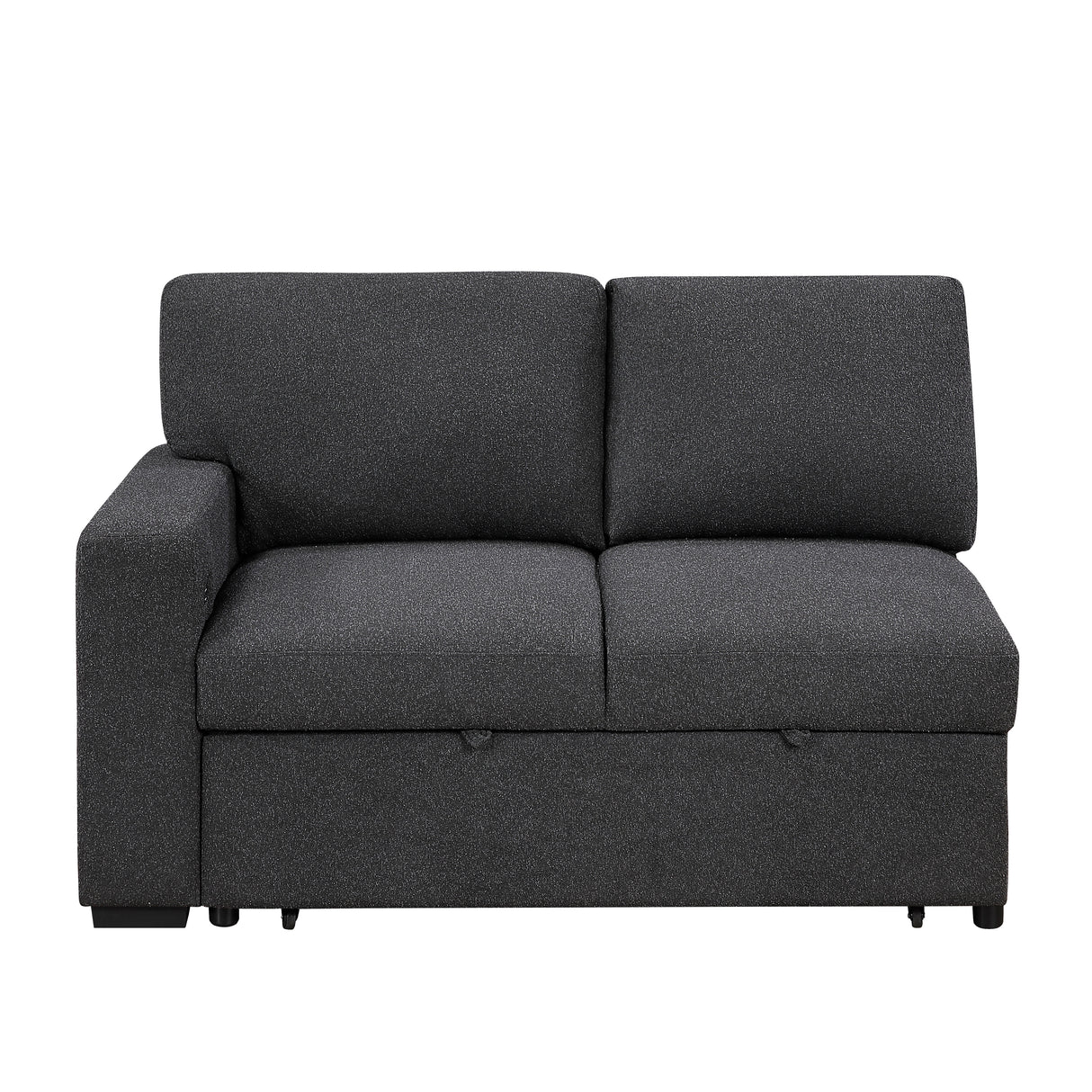 9630BK*22LRC (2)SECTIONAL WITH RIGHT CHAISE, PULL-OUT BED, HIDDEN STORAGE AND SHELVES, CHARGING PORTS from Homelegance - Luna Furniture
