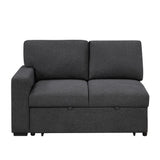 9630BK*22LRC (2)SECTIONAL WITH RIGHT CHAISE, PULL-OUT BED, HIDDEN STORAGE AND SHELVES, CHARGING PORTS from Homelegance - Luna Furniture