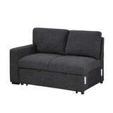 9630BK*22LRC (2)SECTIONAL WITH RIGHT CHAISE, PULL-OUT BED, HIDDEN STORAGE AND SHELVES, CHARGING PORTS from Homelegance - Luna Furniture