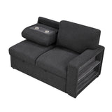 9630BK*3LC2R (3)SECTIONAL WITH LEFT CHAISE, PULL-OUT BED, HIDDEN STORAGES AND SHELVES, CHARGING PORTS from Homelegance - Luna Furniture