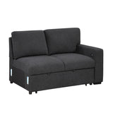9630BK*3LC2R (3)SECTIONAL WITH LEFT CHAISE, PULL-OUT BED, HIDDEN STORAGES AND SHELVES, CHARGING PORTS from Homelegance - Luna Furniture