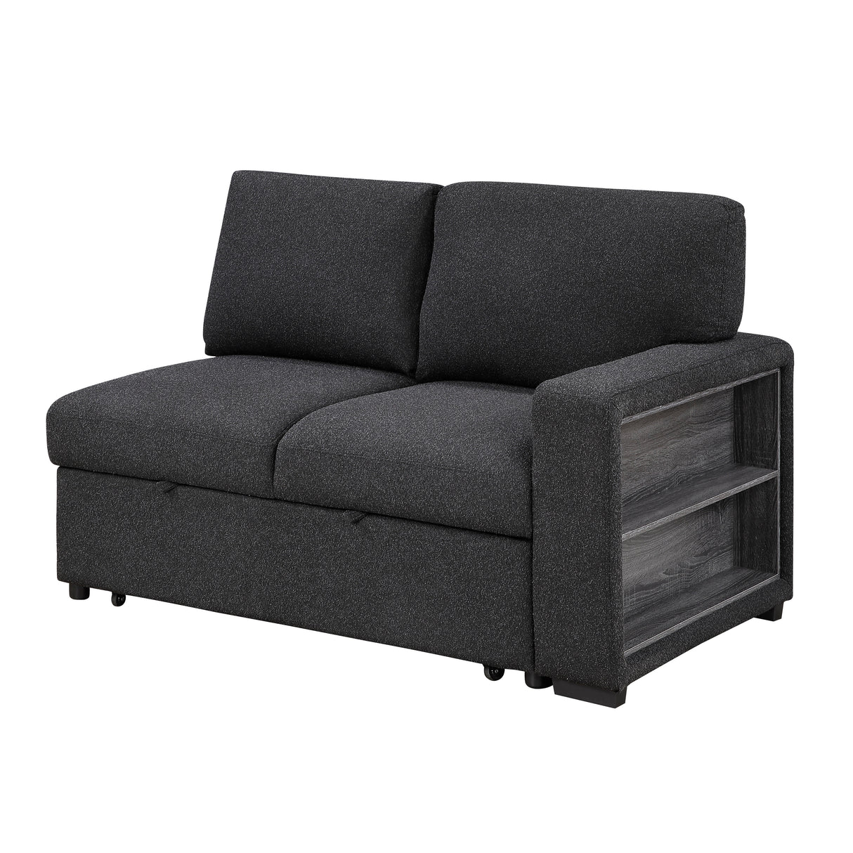 9630BK*3LC2R (3)SECTIONAL WITH LEFT CHAISE, PULL-OUT BED, HIDDEN STORAGES AND SHELVES, CHARGING PORTS from Homelegance - Luna Furniture