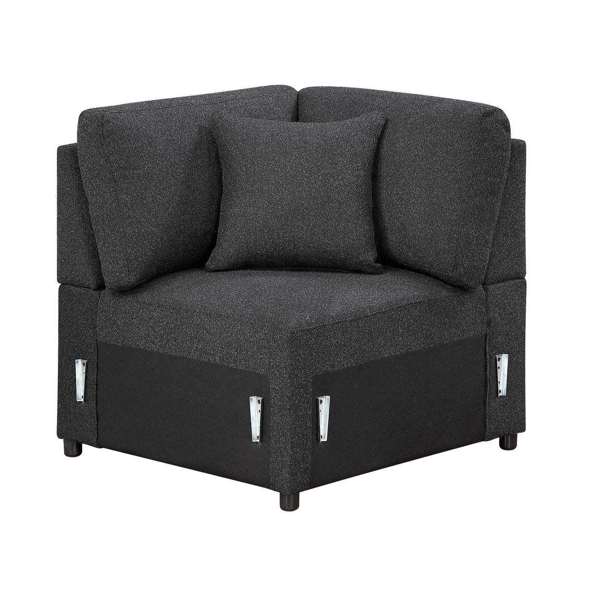 9630BK*42LRC (4)SECTIONAL WITH RIGHT CHAISE, PULL-OUT BED, HIDDEN STORAGES AND SHELVES, CHARGING PORTS from Homelegance - Luna Furniture