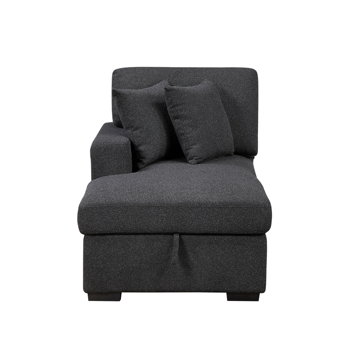 9630BK*3LC2R (3)SECTIONAL WITH LEFT CHAISE, PULL-OUT BED, HIDDEN STORAGES AND SHELVES, CHARGING PORTS from Homelegance - Luna Furniture