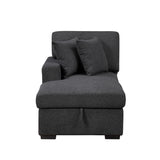 9630BK*3LC2R (3)SECTIONAL WITH LEFT CHAISE, PULL-OUT BED, HIDDEN STORAGES AND SHELVES, CHARGING PORTS from Homelegance - Luna Furniture
