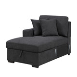 9630BK*3LC2R (3)SECTIONAL WITH LEFT CHAISE, PULL-OUT BED, HIDDEN STORAGES AND SHELVES, CHARGING PORTS from Homelegance - Luna Furniture