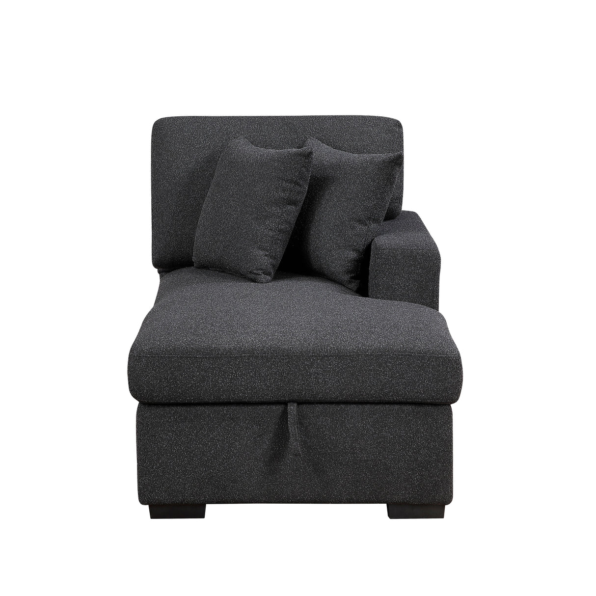 9630BK*22LRC (2)SECTIONAL WITH RIGHT CHAISE, PULL-OUT BED, HIDDEN STORAGE AND SHELVES, CHARGING PORTS from Homelegance - Luna Furniture