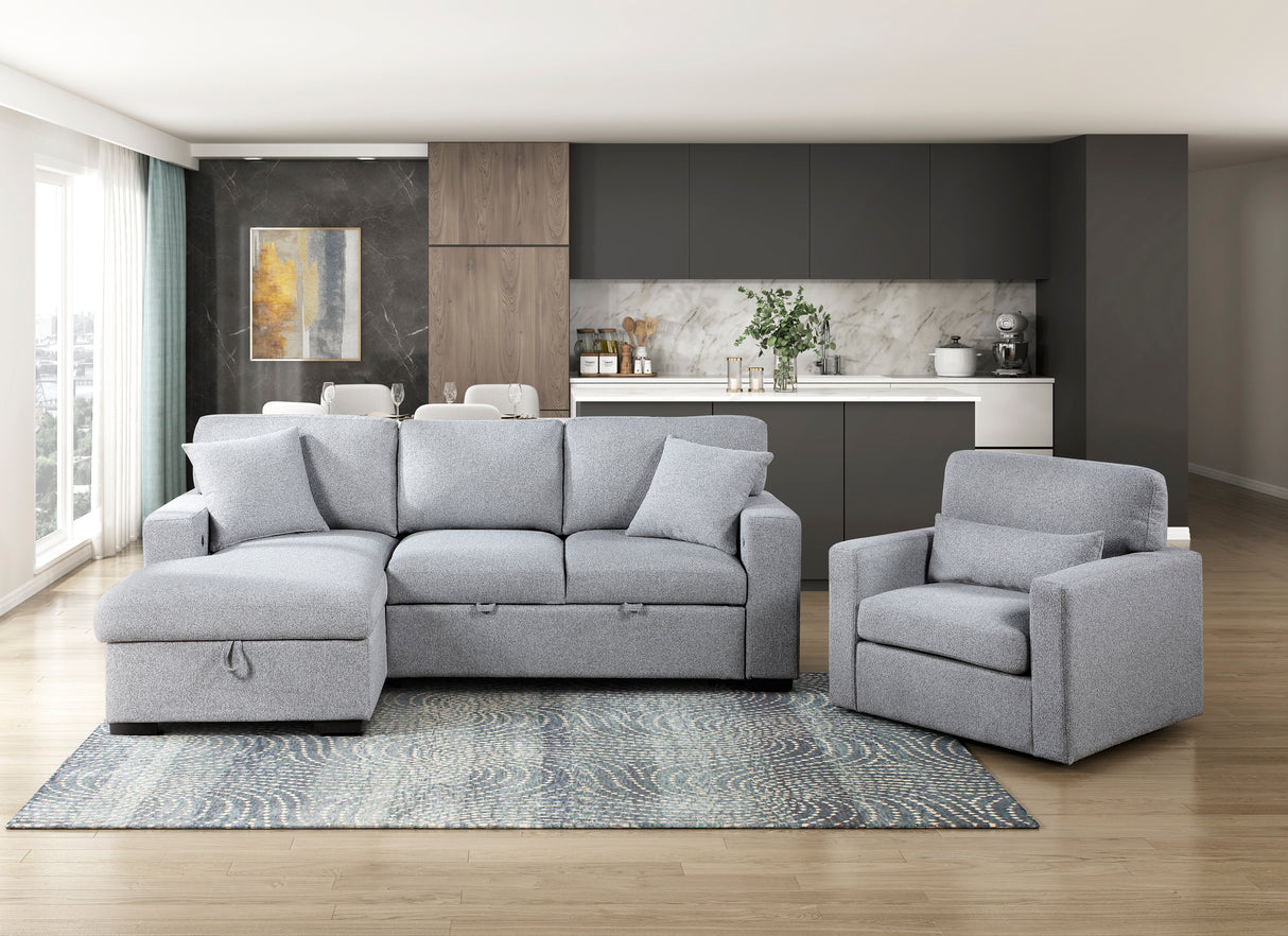 Pompano Gray Swivel Chair from Homelegance - Luna Furniture