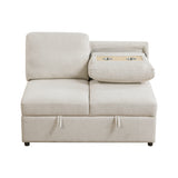 9630BE*32LRC (3)Sectional with Right Chaise, Pull-out Bed and Hidden Storages, Charging Ports from Homelegance - Luna Furniture