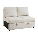 9630BE*42LRC (4)Sectional with Right Chaise, Pull-out Bed and Hidden Storages, Charging Ports from Homelegance - Luna Furniture