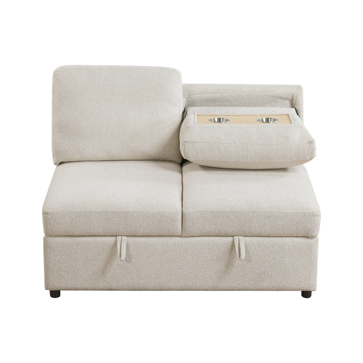 9630BE*4LC2R (4)Sectional with Left Chaise, Pull-out Bed and Hidden Storages, Charging Ports from Homelegance - Luna Furniture