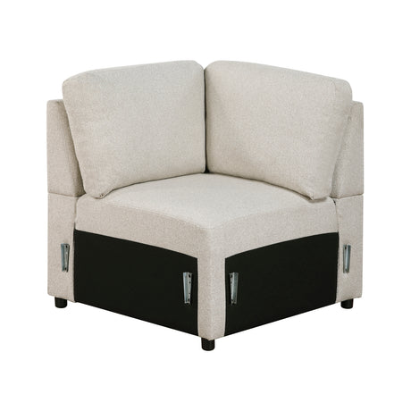 Pompano Beige Corner Seat from Homelegance - Luna Furniture