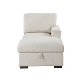 8 Right Side Chaise with Hidden Storage, 2-Seater's Backs and 2 Pillows, Charging Ports from Homelegance - Luna Furniture