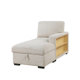 8 Right Side Chaise with Hidden Storage, 2-Seater's Backs and 2 Pillows, Charging Ports from Homelegance - Luna Furniture