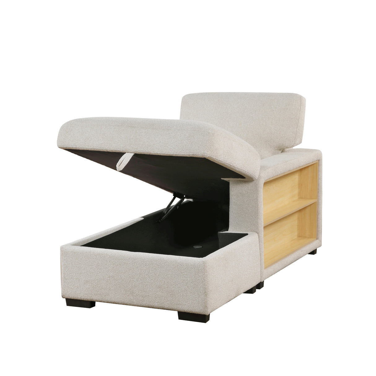 8 Right Side Chaise with Hidden Storage, 2-Seater's Backs and 2 Pillows, Charging Ports from Homelegance - Luna Furniture