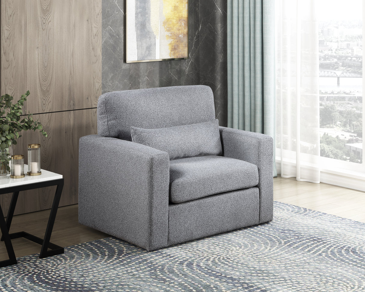Pompano Gray Swivel Chair from Homelegance - Luna Furniture