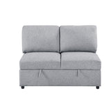 Pompano Gray 2-Piece Armless Seating Set with Hidden Storage from Homelegance - Luna Furniture