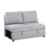 Pompano Gray 2-Piece Armless Seating Set with Hidden Storage from Homelegance - Luna Furniture