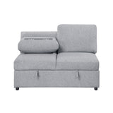 Pompano Gray 2-Piece Armless Seating Set with Hidden Storage from Homelegance - Luna Furniture