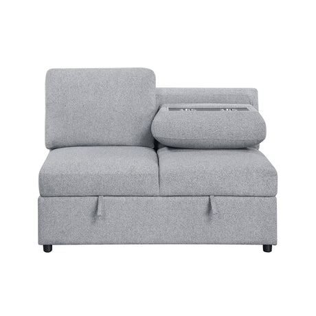Pompano Gray 2-Piece Armless Seating Set with Hidden Storage from Homelegance - Luna Furniture