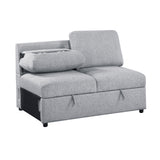 Pompano Gray 2-Piece Armless Seating Set with Hidden Storage from Homelegance - Luna Furniture