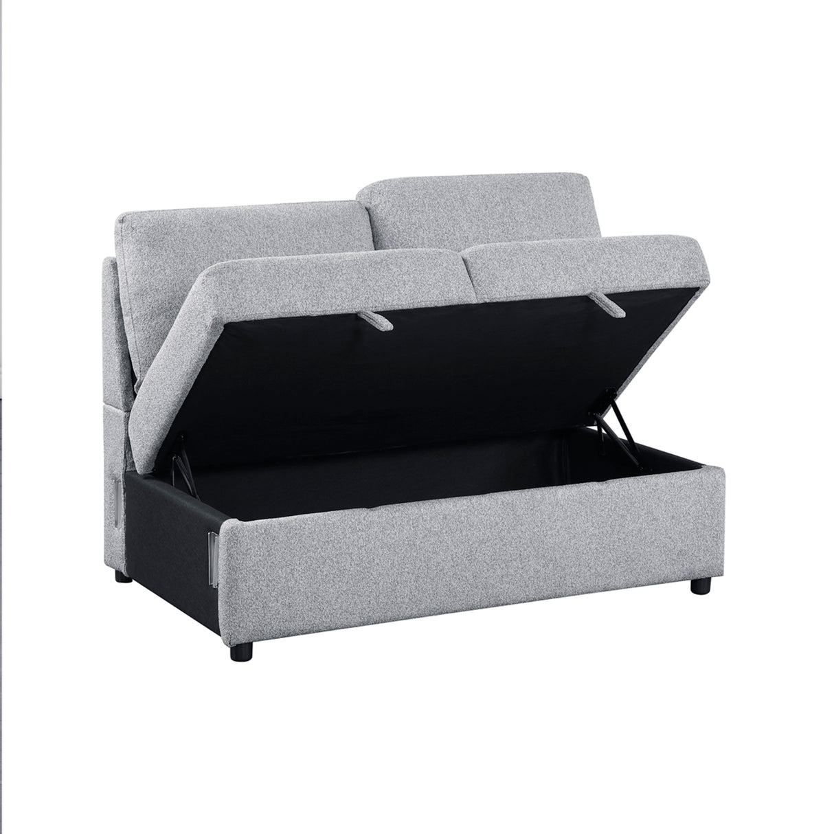 Pompano Gray 2-Piece Armless Seating Set with Hidden Storage from Homelegance - Luna Furniture