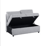 Pompano Gray 2-Piece Armless Seating Set with Hidden Storage from Homelegance - Luna Furniture