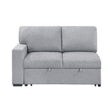 Pompano Gray 2-Piece Left-Side Sleeper Section from Homelegance - Luna Furniture