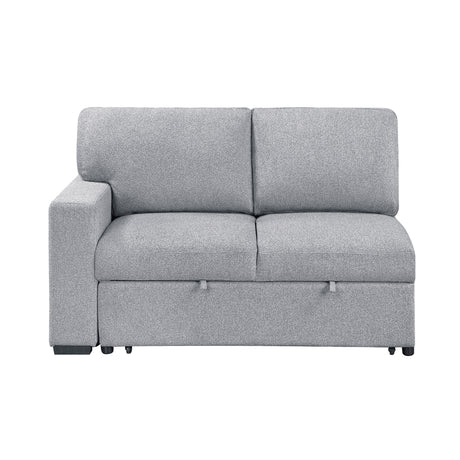Pompano Gray 2-Piece Left-Side Sleeper Section from Homelegance - Luna Furniture
