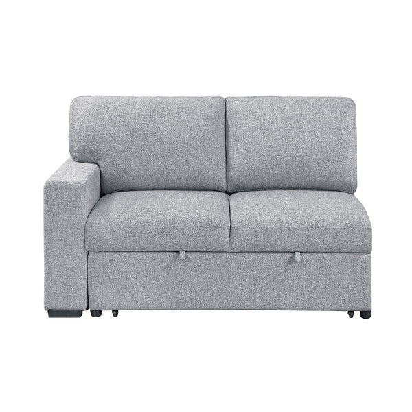 Pompano Gray 2-Piece Left-Side Sleeper Section