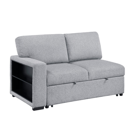 Pompano Gray 2-Piece Left-Side Sleeper Section from Homelegance - Luna Furniture
