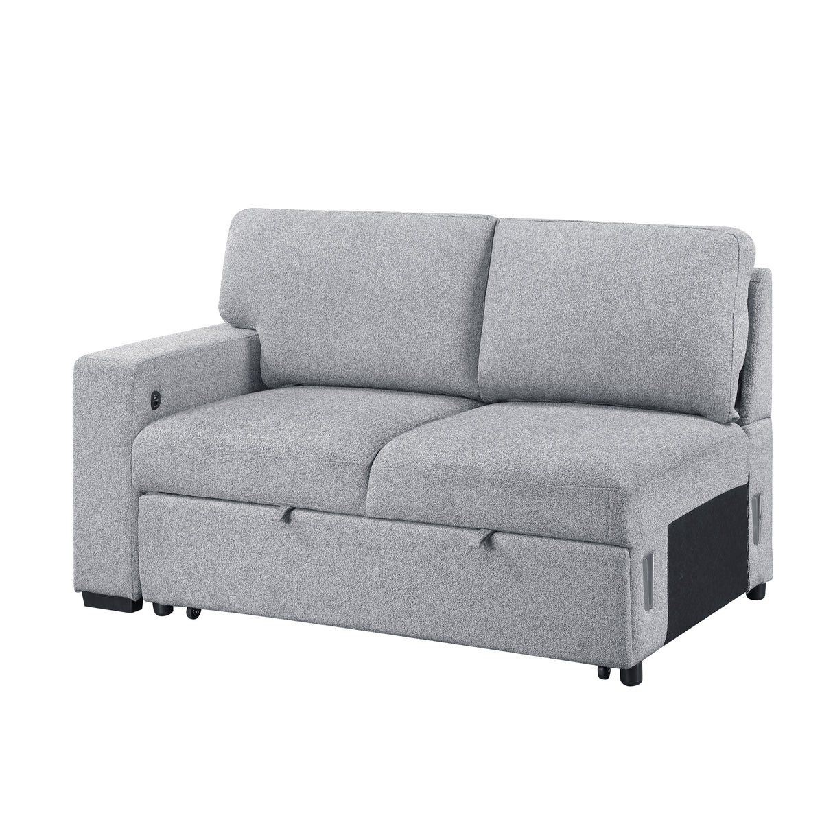 Pompano Gray 2-Piece Left-Side Sleeper Section from Homelegance - Luna Furniture