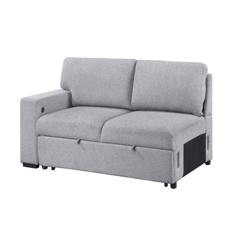 Pompano Gray 2-Piece Left-Side Sleeper Section from Homelegance - Luna Furniture