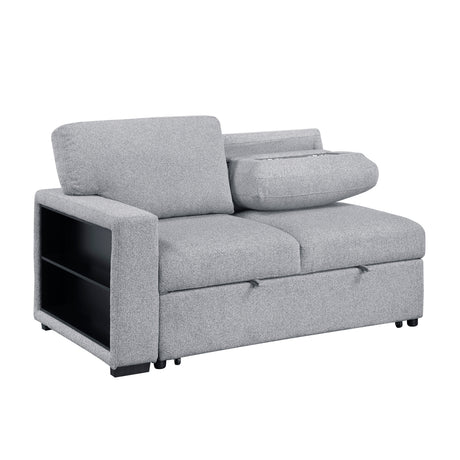 Pompano Gray 2-Piece Left-Side Sleeper Section from Homelegance - Luna Furniture