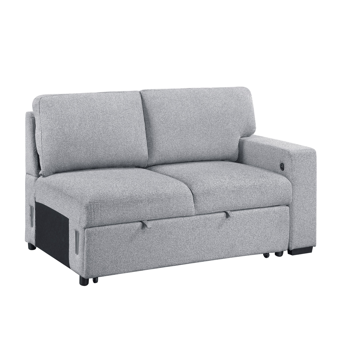 Pompano Gray 2-Piece Right-Side Sleeper Section from Homelegance - Luna Furniture