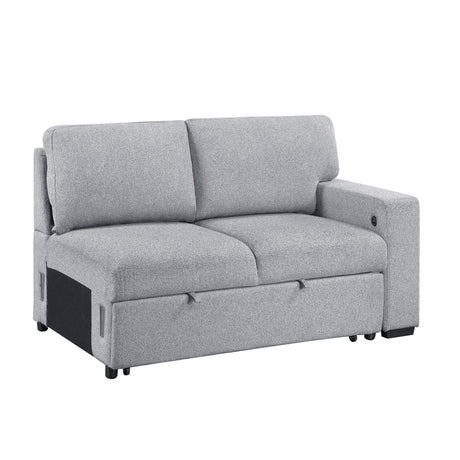 Pompano Gray 2-Piece Right-Side Sleeper Section from Homelegance - Luna Furniture
