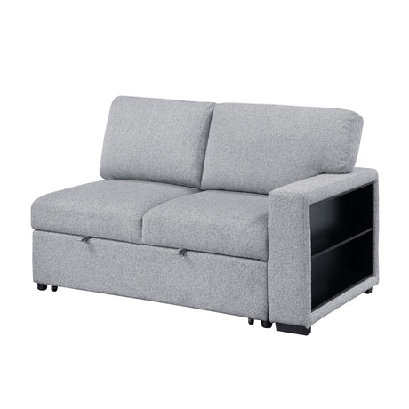 Pompano Gray 2-Piece Right-Side Sleeper Section from Homelegance - Luna Furniture