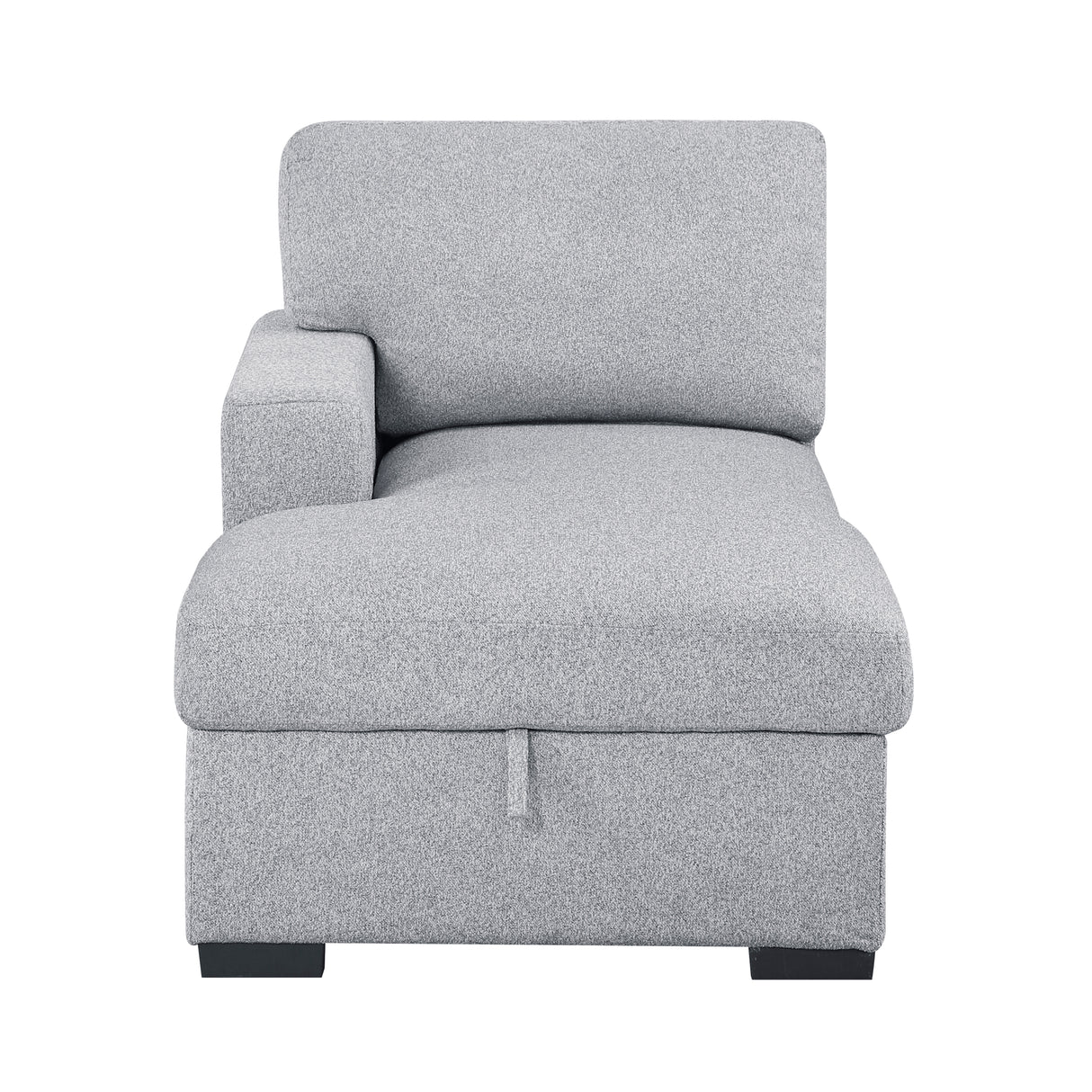Pompano Gray Left-Side Storage Chaise with Charging Ports from Homelegance - Luna Furniture