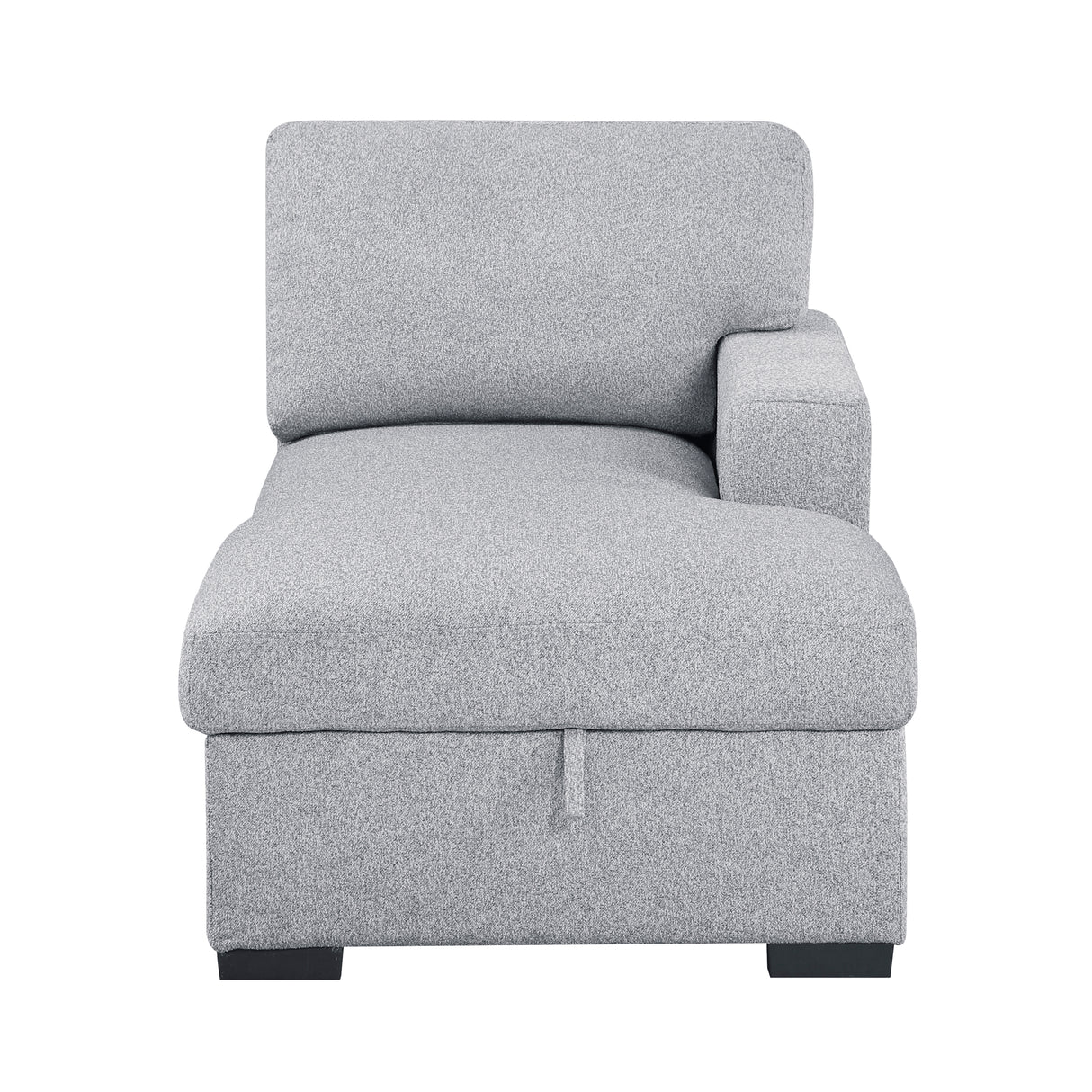 Pompano Gray Right-Side Storage Chaise with Charging Ports from Homelegance - Luna Furniture