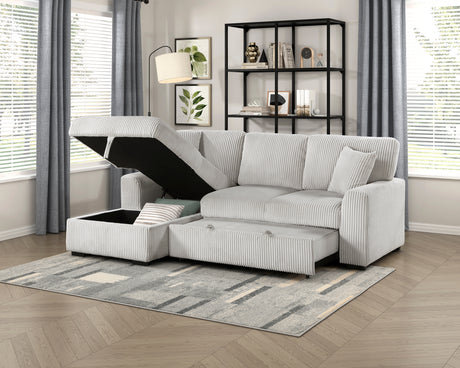 Marsh Gray 2-Piece Sectional with Right Chaise from Homelegance - Luna Furniture