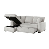 Marsh Gray 2-Piece Sectional with Right Chaise from Homelegance - Luna Furniture