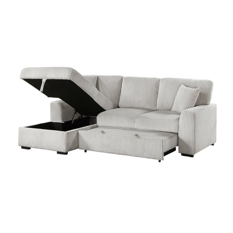 Marsh Gray 2-Piece Sectional with Right Chaise from Homelegance - Luna Furniture