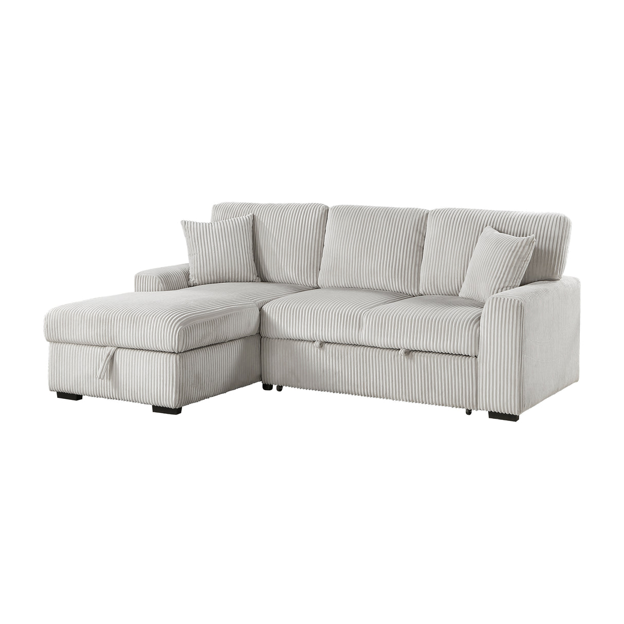 Marsh Gray 2-Piece Sectional with Right Chaise from Homelegance - Luna Furniture