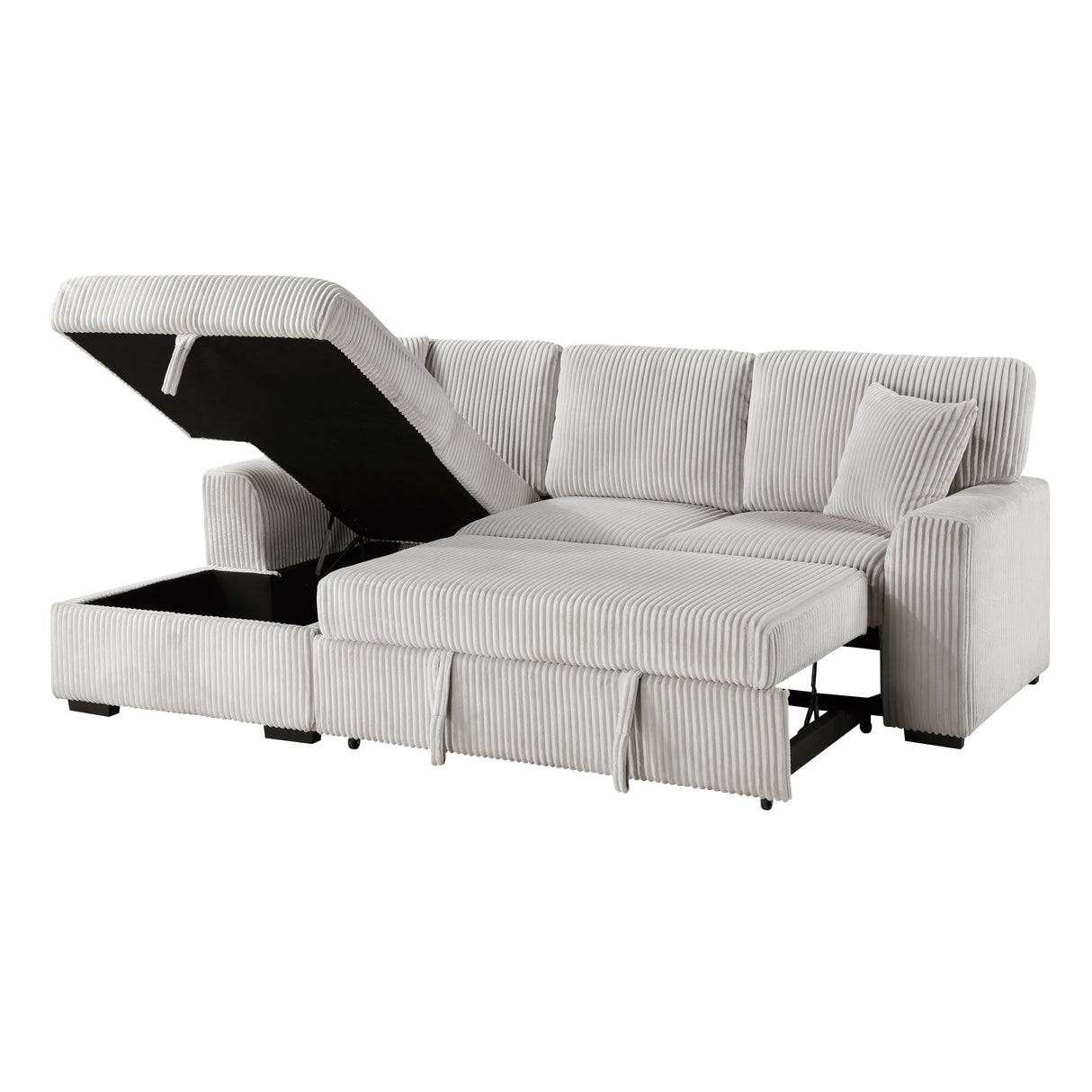 Marsh Gray 2-Piece Sectional with Right Chaise from Homelegance - Luna Furniture
