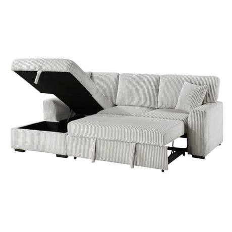 Marsh Gray 2-Piece Sectional with Right Chaise from Homelegance - Luna Furniture