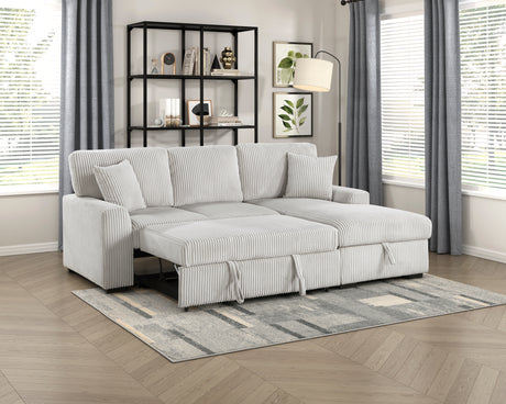 Marsh Gray 2-Piece Sectional with Right Chaise from Homelegance - Luna Furniture