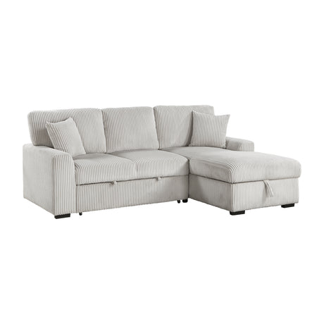 Marsh Gray 2-Piece Sectional with Right Chaise from Homelegance - Luna Furniture