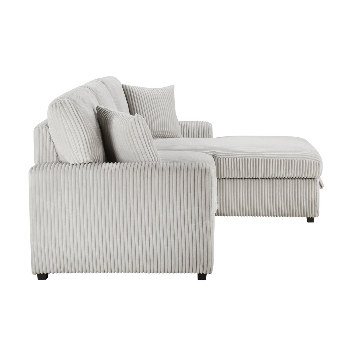 Marsh Gray 2-Piece Sectional with Right Chaise from Homelegance - Luna Furniture
